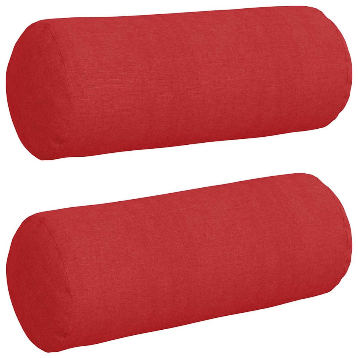 vidaXL Μαξιλάρια Στήριγμα 2 pcs Κόκκινο Ø 15 x 40 εκ ύφασμα