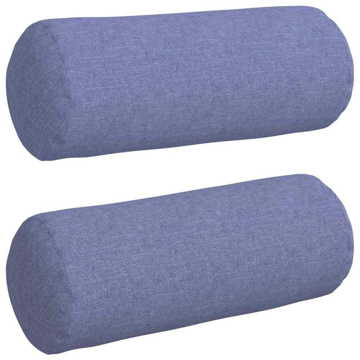 vidaXL Μαξιλάρια Στήριγμα 2 pcs Μπλε τζην Ø 15 x 40 εκ ύφασμα
