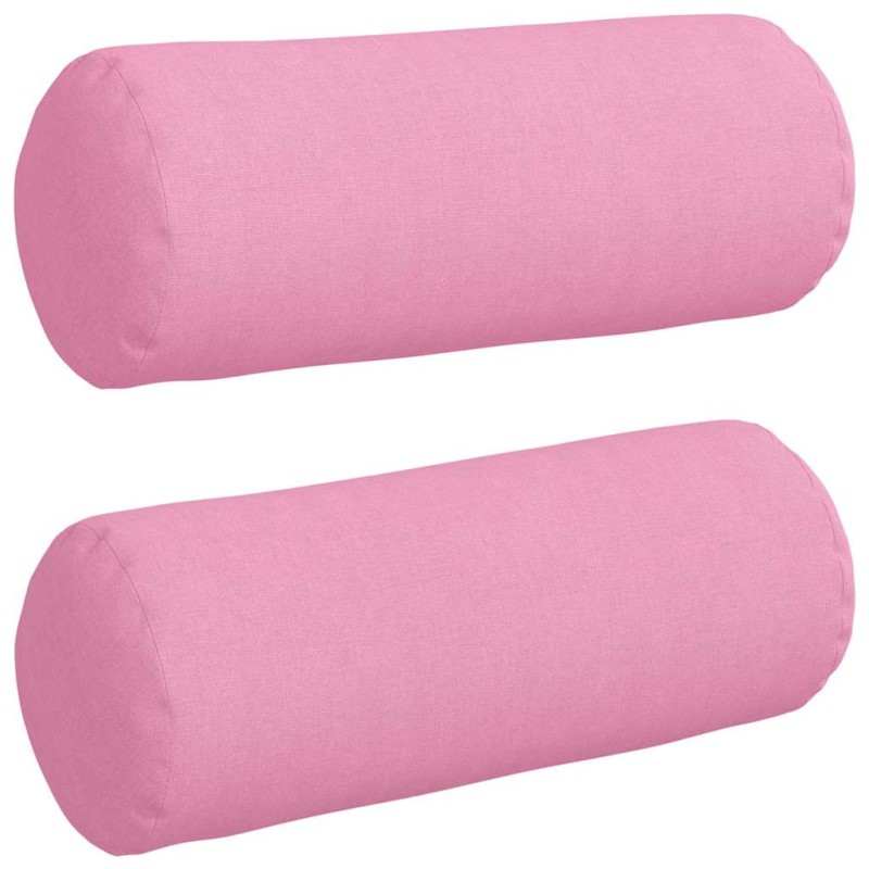 vidaXL Μαξιλάρια Στήριγμα 2 pcs Ροζ Ø 15 x 40 εκ ύφασμα