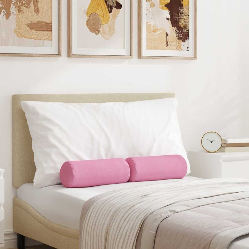 vidaXL Μαξιλάρια Στήριγμα 2 pcs Ροζ Ø 15 x 40 εκ ύφασμα