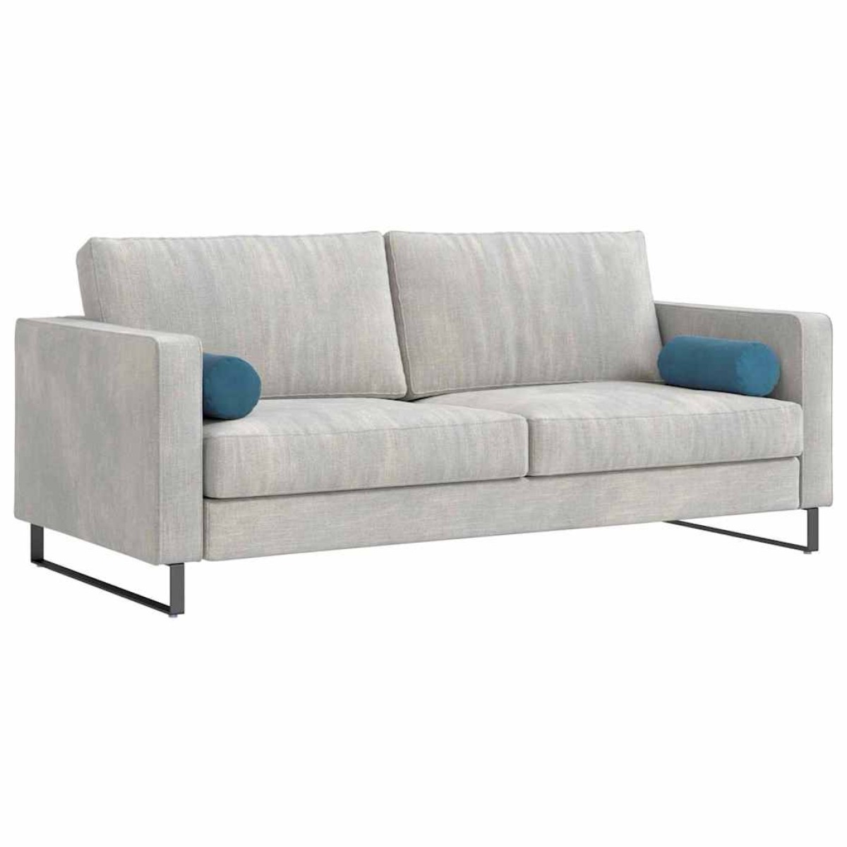 vidaXL Μαξιλάρια Στήριγμα 2 pcs Μπλε Ø 15 x 40 εκ Υφασμάτινο Κορντουρά