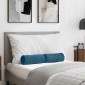 vidaXL Μαξιλάρια Στήριγμα 2 pcs Μπλε Ø 15 x 40 εκ Υφασμάτινο Κορντουρά