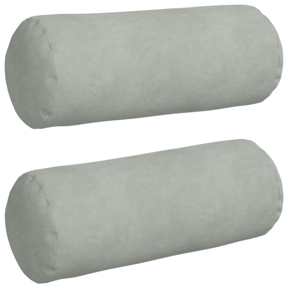 vidaXL Μαξιλάρια Στήριγμα 2 pcs Ανοιχτό γκρι Ø 15 x 40 εκ