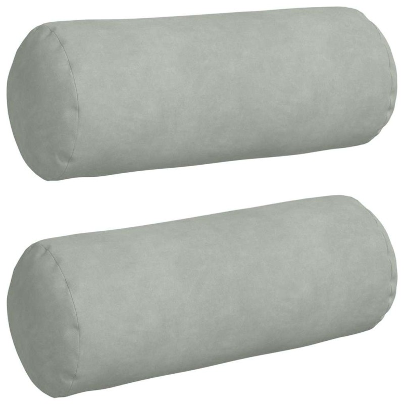 vidaXL Μαξιλάρια Στήριγμα 2 pcs Ανοιχτό γκρι Ø 15 x 40 εκ