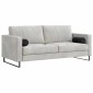 vidaXL Μαξιλάρια Στήριγμα 2 pcs Μαύρο Ø 15 x 40 εκ