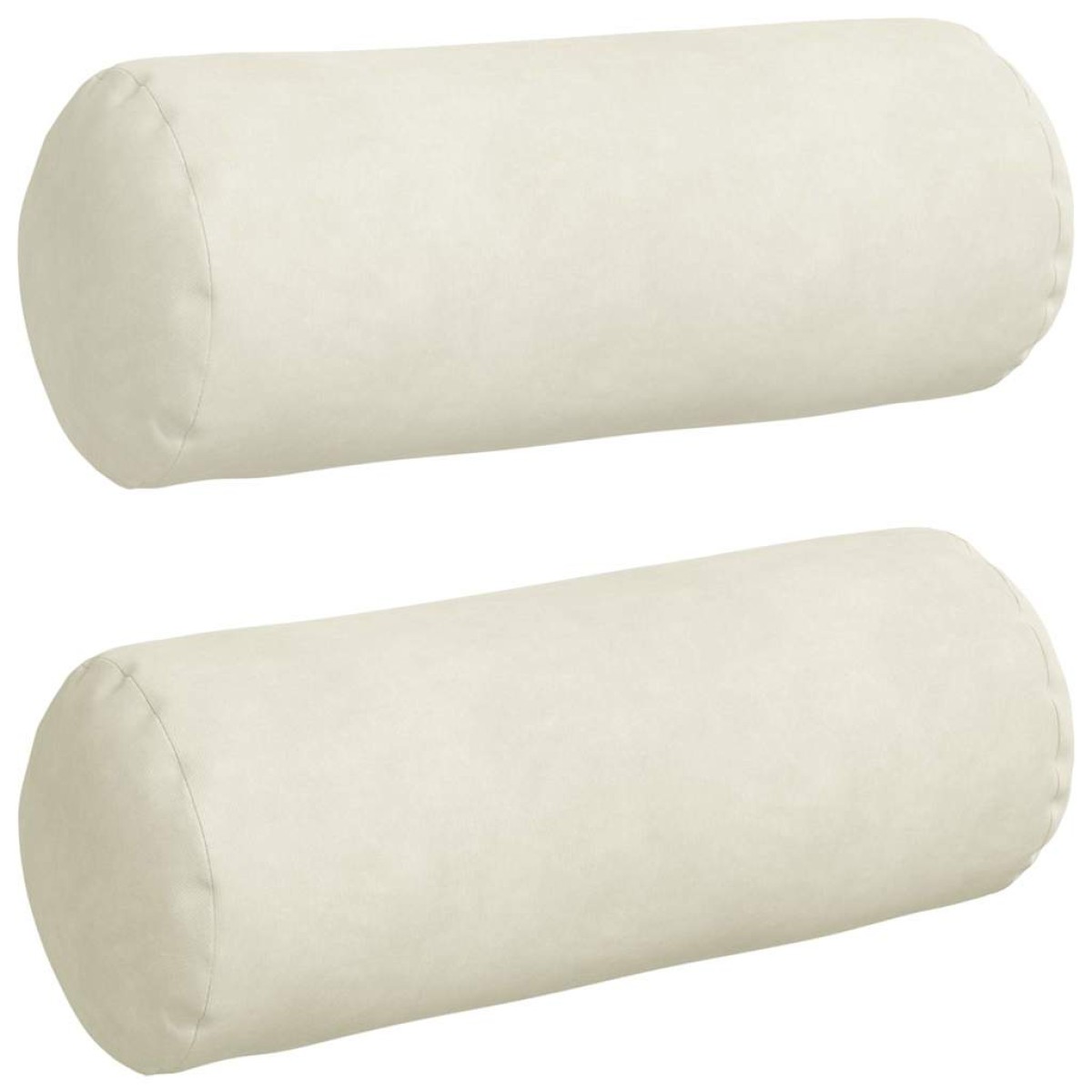vidaXL Μαξιλάρια Στήριγμα 2 pcs Κρεμ Ø 15 x 40 εκ Υφασμάτινο Κορντουρά