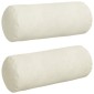 vidaXL Μαξιλάρια Στήριγμα 2 pcs Κρεμ Ø 15 x 40 εκ Υφασμάτινο Κορντουρά