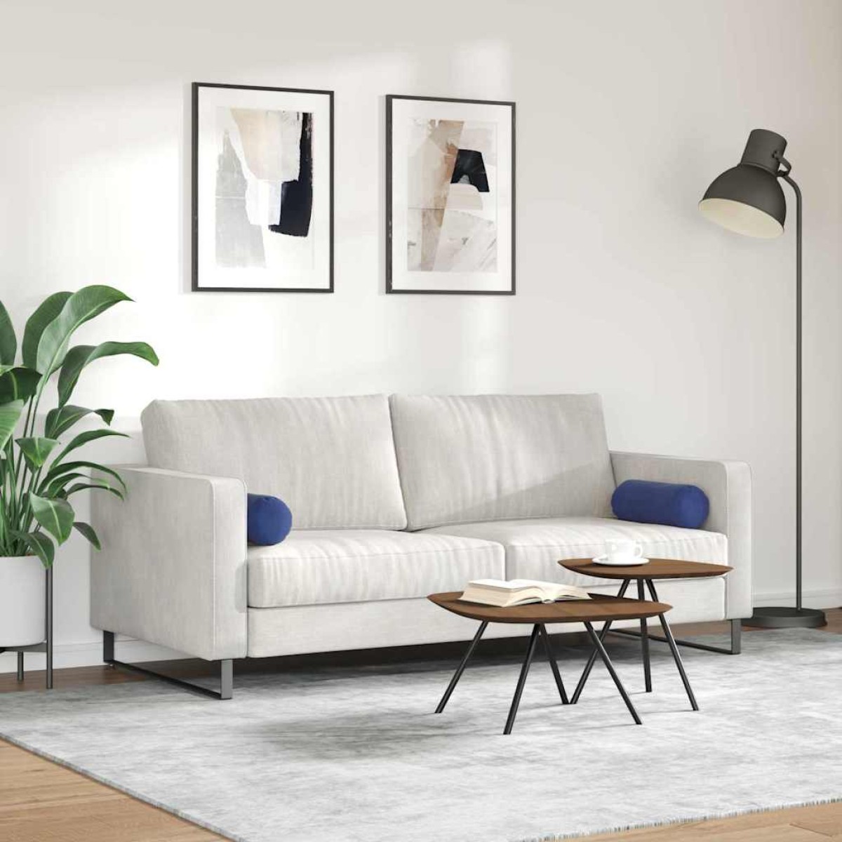 vidaXL Μαξιλάρια Στήριγμα 2 pcs Μπλε Αστυνομίας Ø 15 x 40 εκ