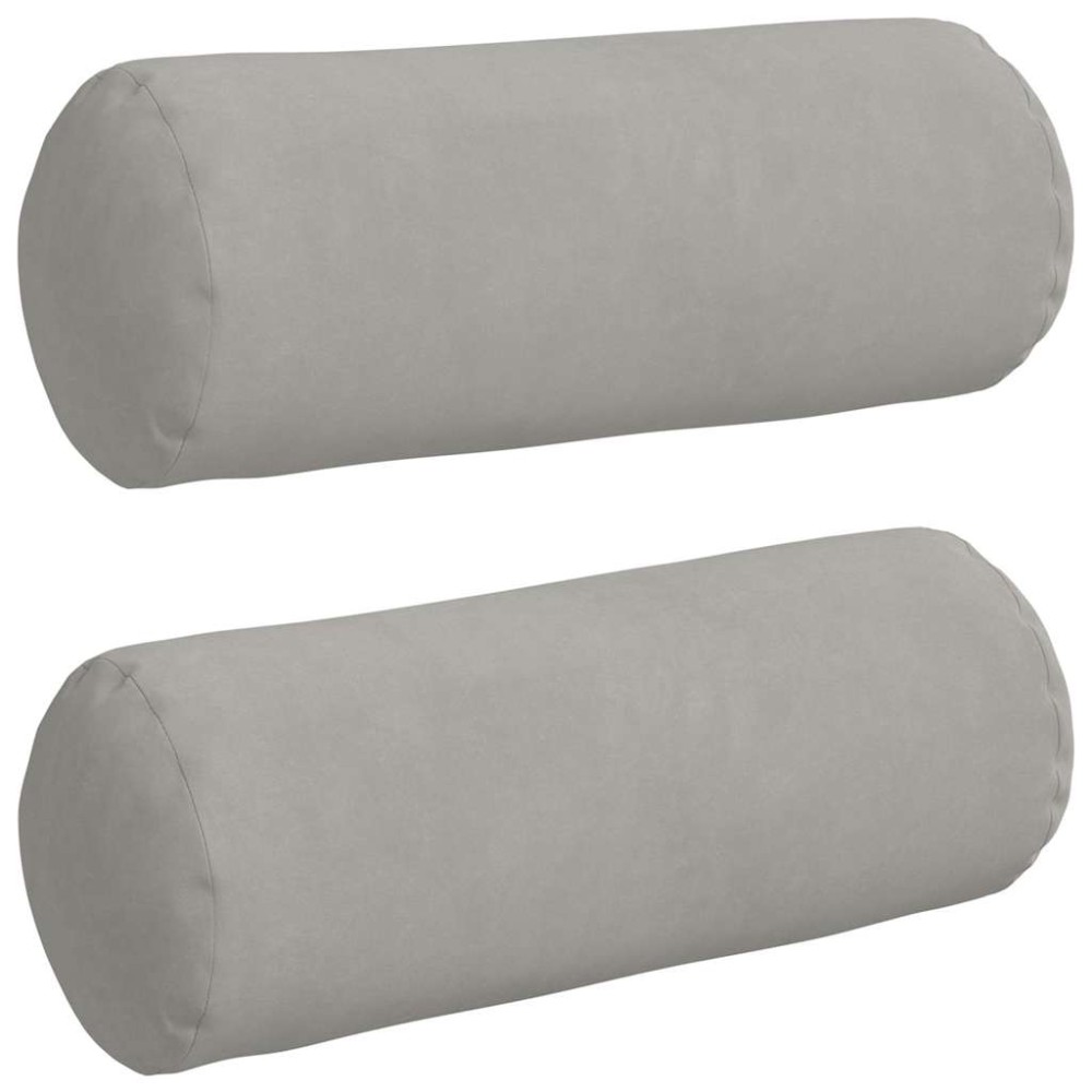vidaXL Μαξιλάρια Στήριγμα 2 pcs Ανοιχτό γκρι Ø 15 x 40 εκ