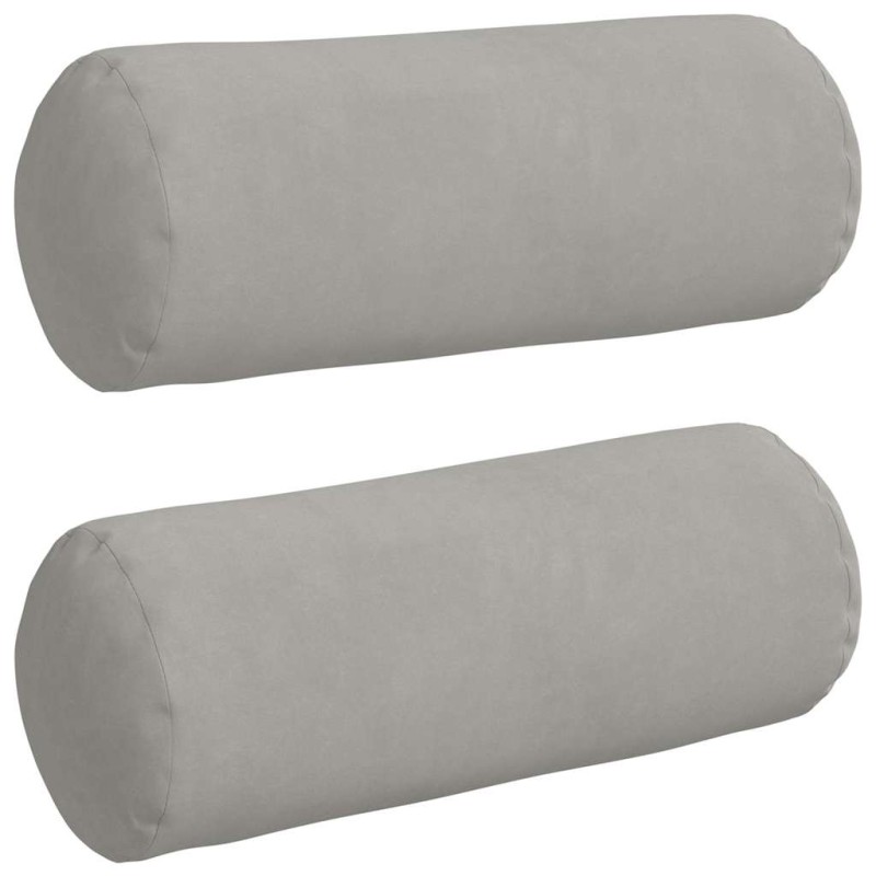vidaXL Μαξιλάρια Στήριγμα 2 pcs Ανοιχτό γκρι Ø 15 x 40 εκ