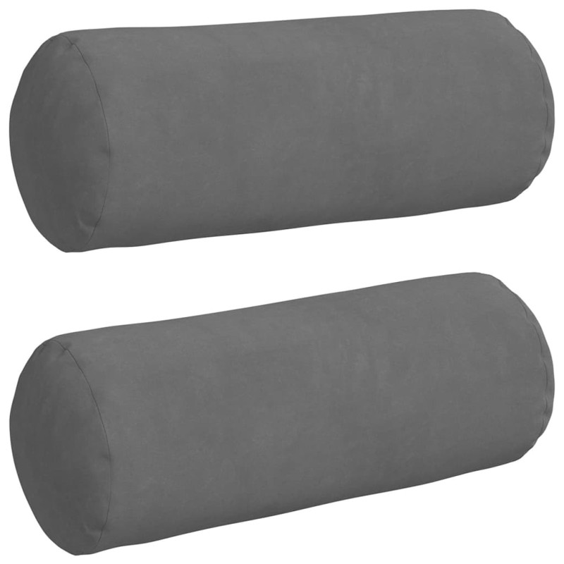 vidaXL Μαξιλάρια Στήριγμα 2 pcs Σκούρο Γκρι Ø 15 x 40 εκ