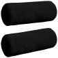 vidaXL Μαξιλάρια Στήριγμα 2 pcs Μαύρο Ø 15 x 40 εκ Ύφασμα Μικροΐνας