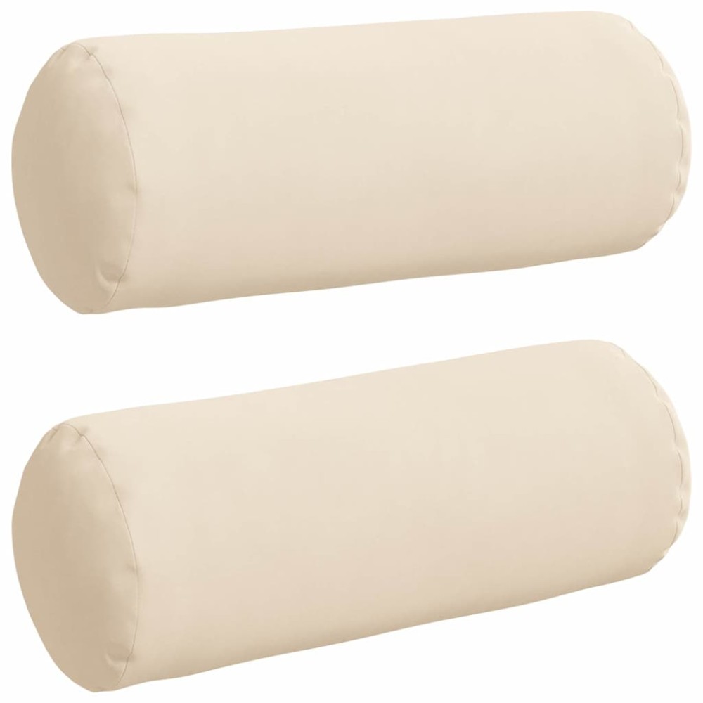 vidaXL Μαξιλάρια Στήριγμα 2 pcs Μπεζ Ø 15 x 40 εκ Ύφασμα Μικροΐνας