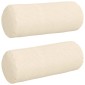vidaXL Μαξιλάρια Στήριγμα 2 pcs Κρεμ Ø 15 x 40 εκ Υφασμάτινο Κορντουρά