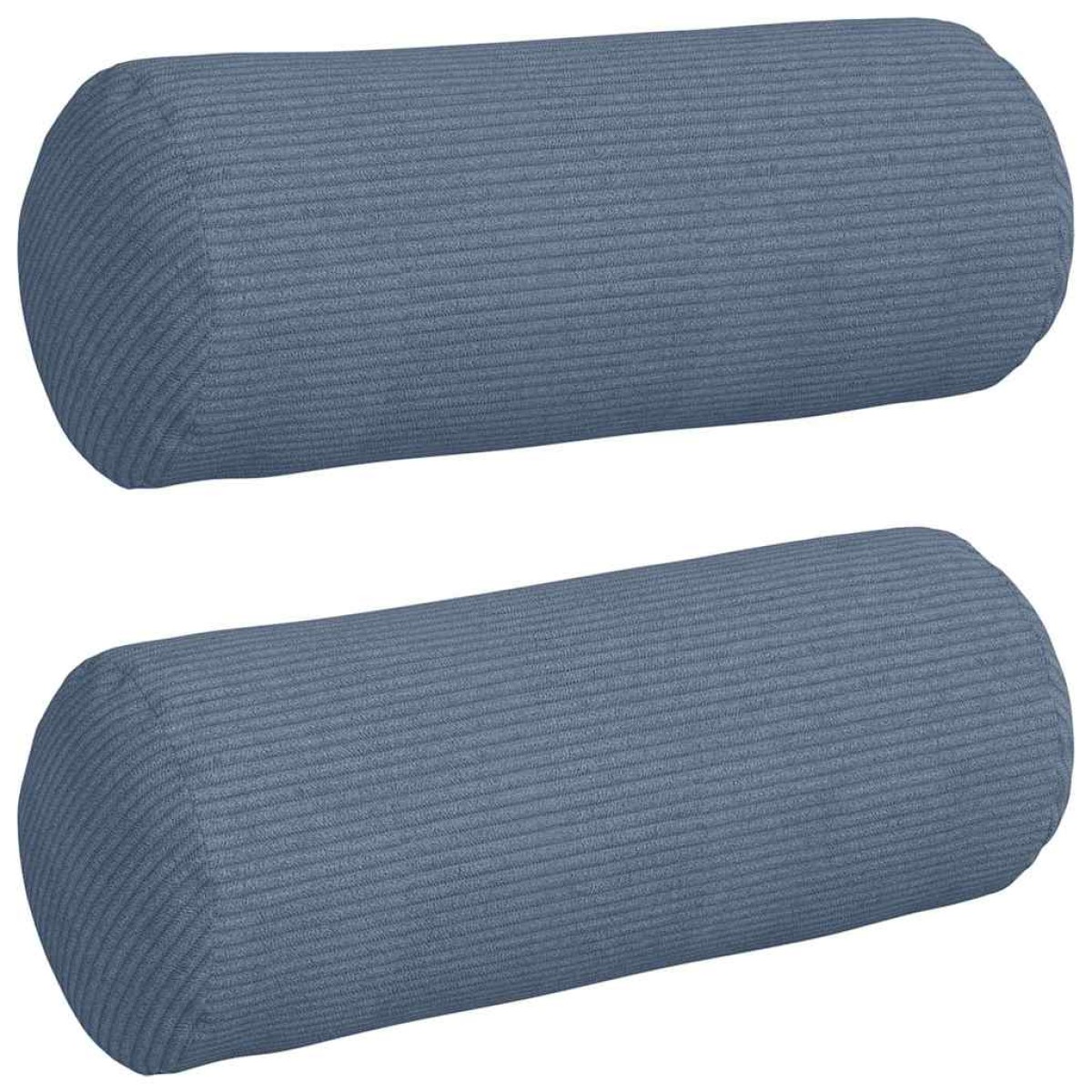 vidaXL Μαξιλάρια Στήριγμα 2 pcs Μπλε Ø 15 x 40 εκ Υφασμάτινο Κορντουρά