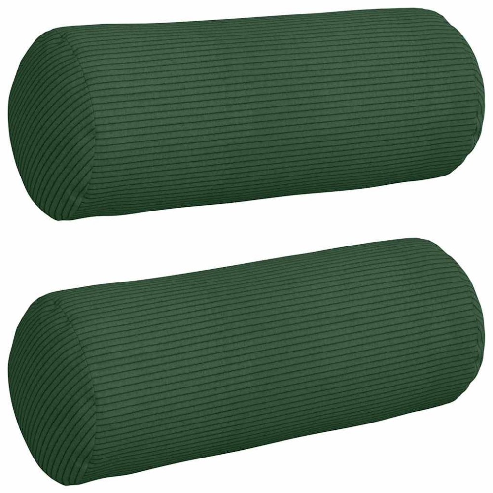 vidaXL Μαξιλάρια Στήριγμα 2 pcs Σκούρο Πράσινο Ø 15 x 40 εκ
