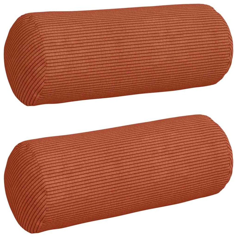 vidaXL Μαξιλάρια Στήριγμα 2 pcs Κόκκινο Πορτοκαλί Ø 15 x 40 εκ