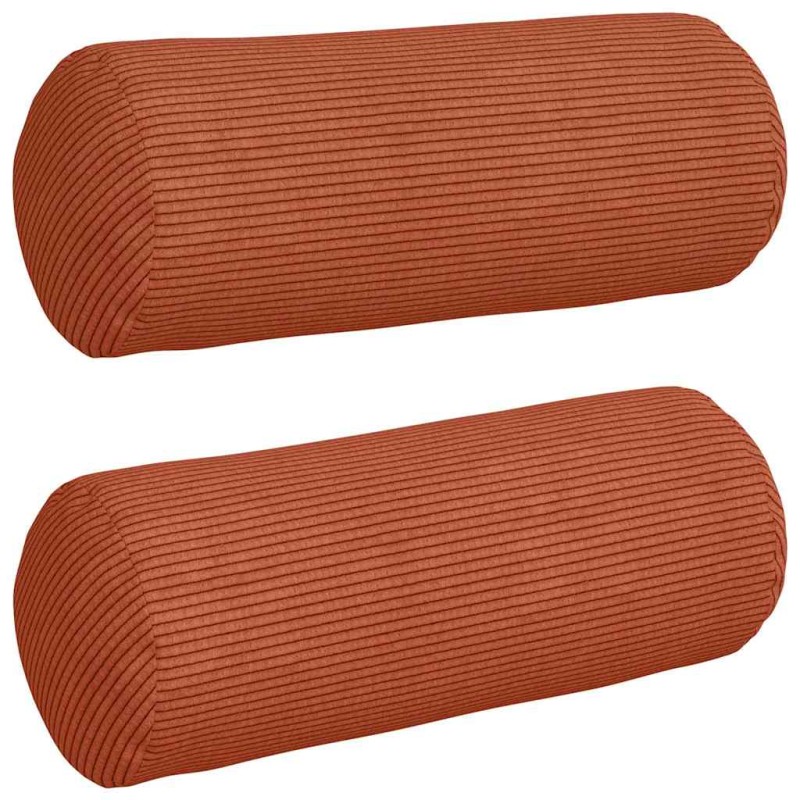 vidaXL Μαξιλάρια Στήριγμα 2 pcs Κόκκινο Πορτοκαλί Ø 15 x 40 εκ