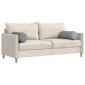 vidaXL Μαξιλάρια Στήριγμα 2 pcs Ανοιχτό γκρι Ø 25 x 70 cm ύφασμα