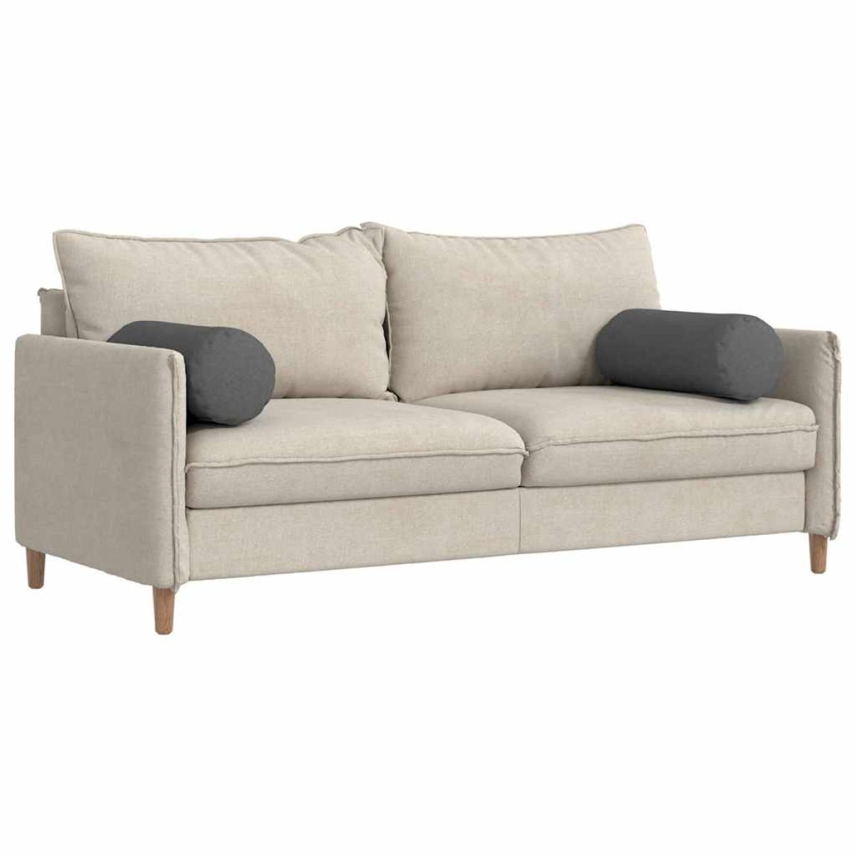 vidaXL Μαξιλάρια Στήριγμα 2 pcs Σκούρο Γκρι Ø 25 x 70 cm ύφασμα