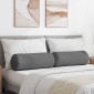 vidaXL Μαξιλάρια Στήριγμα 2 pcs Σκούρο Γκρι Ø 25 x 70 cm ύφασμα
