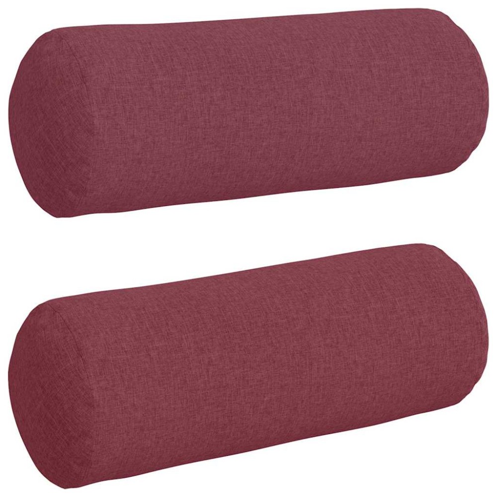 vidaXL Μαξιλάρια Στήριγμα 2 pcs Κόκκινο Ø 25 x 70 cm ύφασμα