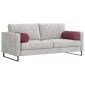 vidaXL Μαξιλάρια Στήριγμα 2 pcs Κόκκινο Ø 25 x 70 cm ύφασμα