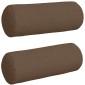 vidaXL Μαξιλάρια Στήριγμα 2 pcs Καφέ Ø 25 x 70 cm ύφασμα