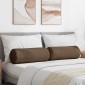 vidaXL Μαξιλάρια Στήριγμα 2 pcs Καφέ Ø 25 x 70 cm ύφασμα