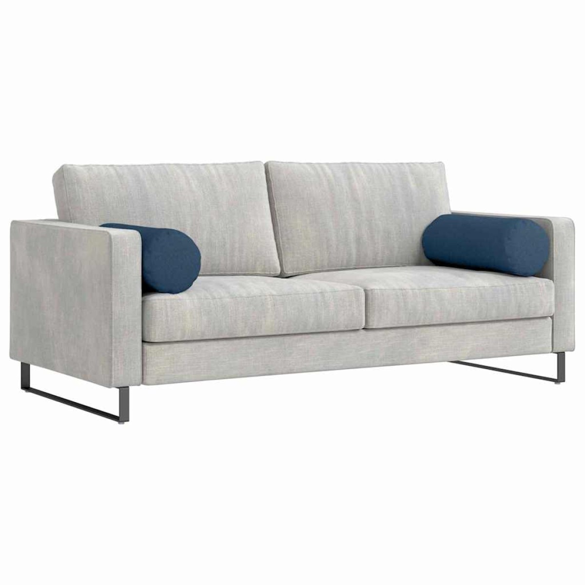 vidaXL Μαξιλάρια Στήριγμα 2 pcs Μπλε Ø 25 x 70 cm ύφασμα
