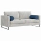 vidaXL Μαξιλάρια Στήριγμα 2 pcs Μπλε Ø 25 x 70 cm ύφασμα