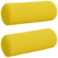 vidaXL Μαξιλάρια Στήριγμα 2 pcs Απαλό Κίτρινο Ø 25 x 70 cm ύφασμα