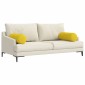 vidaXL Μαξιλάρια Στήριγμα 2 pcs Απαλό Κίτρινο Ø 25 x 70 cm ύφασμα