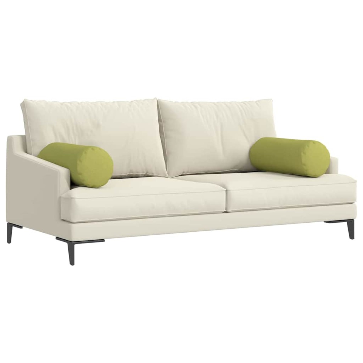vidaXL Μαξιλάρια Στήριγμα 2 pcs Ανοιχτό Πράσινο Ø 25 x 70 cm ύφασμα