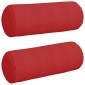 vidaXL Μαξιλάρια Στήριγμα 2 pcs Κόκκινο Ø 25 x 70 cm ύφασμα
