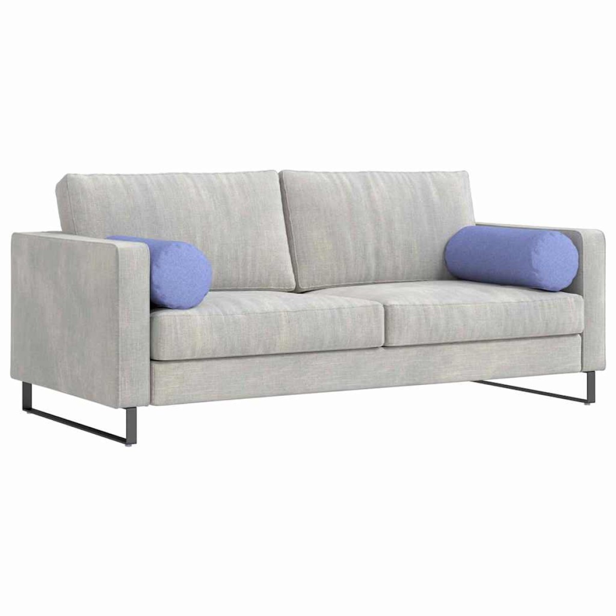 vidaXL Μαξιλάρια Στήριγμα 2 pcs Μπλε τζην Ø 25 x 70 cm ύφασμα