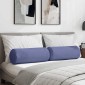 vidaXL Μαξιλάρια Στήριγμα 2 pcs Μπλε τζην Ø 25 x 70 cm ύφασμα