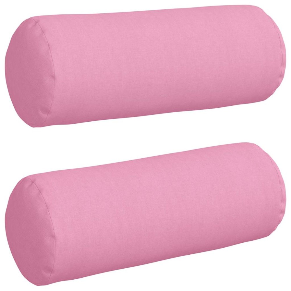vidaXL Μαξιλάρια Στήριγμα 2 pcs Ροζ Ø 25 x 70 cm ύφασμα