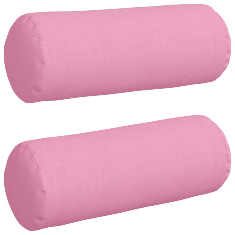 vidaXL Μαξιλάρια Στήριγμα 2 pcs Ροζ Ø 25 x 70 cm ύφασμα