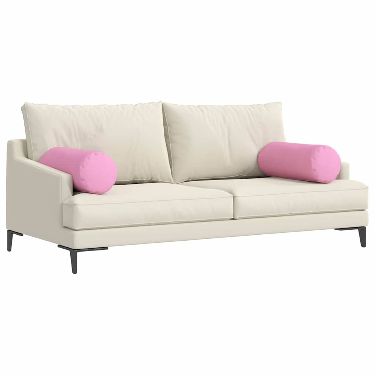 vidaXL Μαξιλάρια Στήριγμα 2 pcs Ροζ Ø 25 x 70 cm ύφασμα