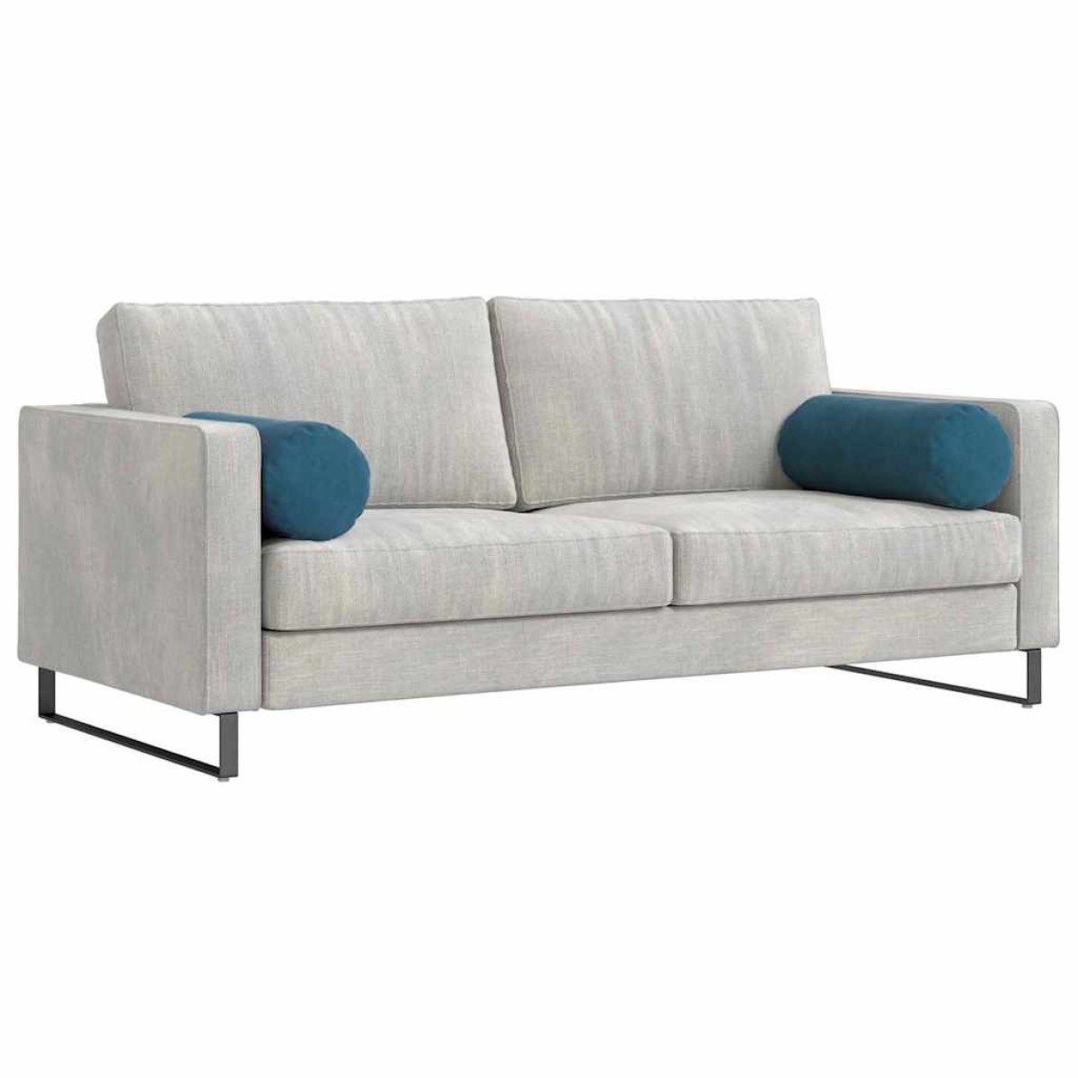 vidaXL Μαξιλάρια Στήριγμα 2 pcs Μπλε Ø 25 x 70 cm Υφασμάτινο Κορντουρά