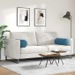 vidaXL Μαξιλάρια Στήριγμα 2 pcs Μπλε Ø 25 x 70 cm Υφασμάτινο Κορντουρά