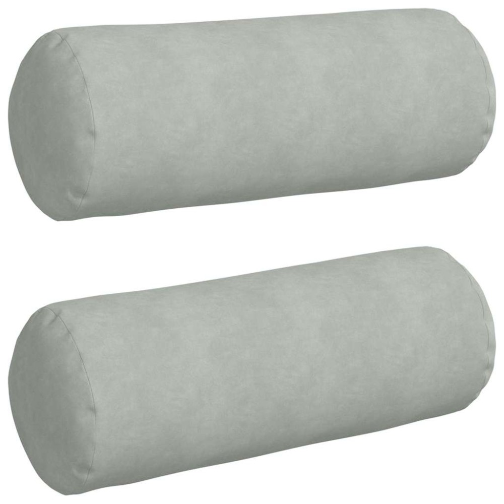 vidaXL Μαξιλάρια Στήριγμα 2 pcs Ανοιχτό γκρι Ø 25 x 70 cm