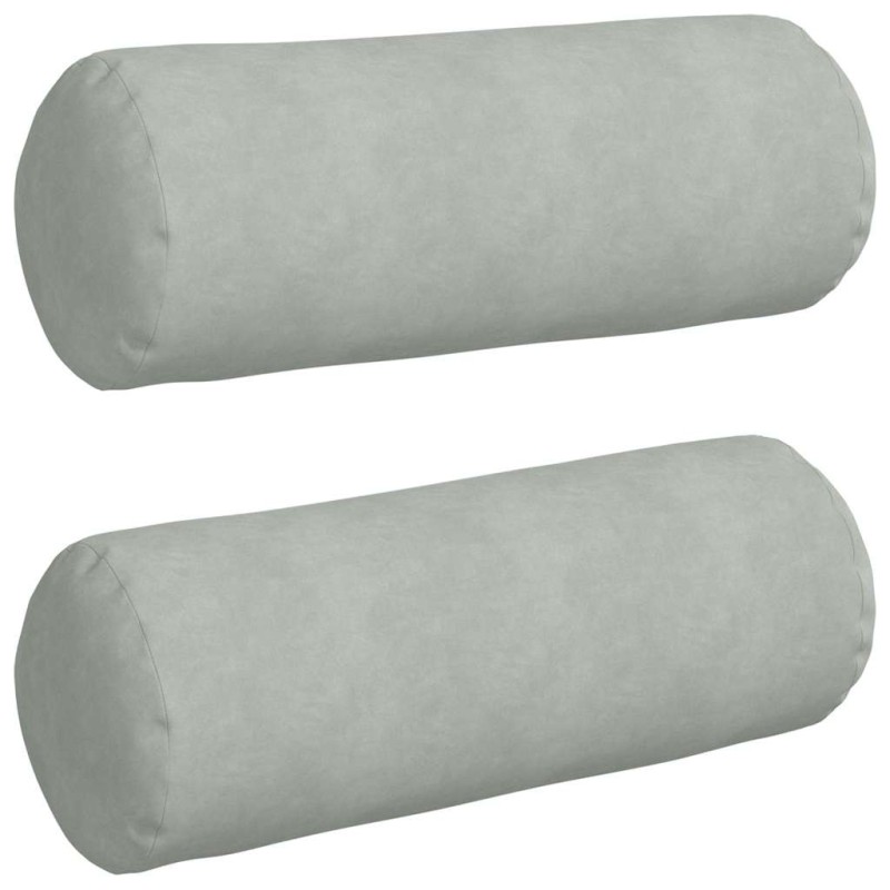 vidaXL Μαξιλάρια Στήριγμα 2 pcs Ανοιχτό γκρι Ø 25 x 70 cm