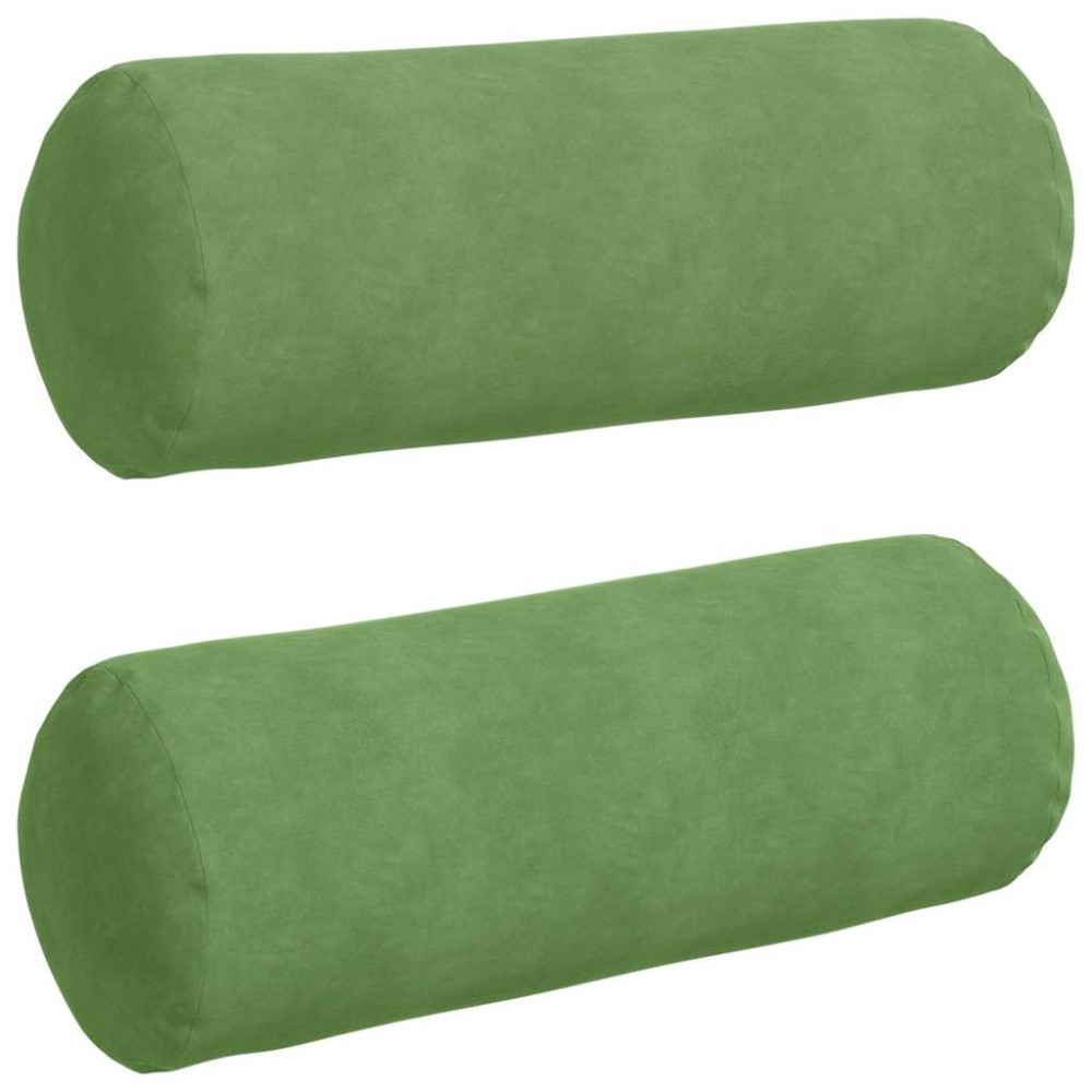 vidaXL Μαξιλάρια Στήριγμα 2 pcs Ανοιχτό Πράσινο Ø 25 x 70 cm