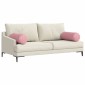 vidaXL Μαξιλάρια Στήριγμα 2 pcs Ροζ Ø 25 x 70 cm Υφασμάτινο Κορντουρά