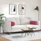 vidaXL Μαξιλάρια Στήριγμα 2 pcs Κόκκινο Ø 25 x 70 cm