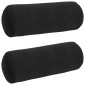 vidaXL Μαξιλάρια Στήριγμα 2 pcs Μαύρο Ø 25 x 70 cm