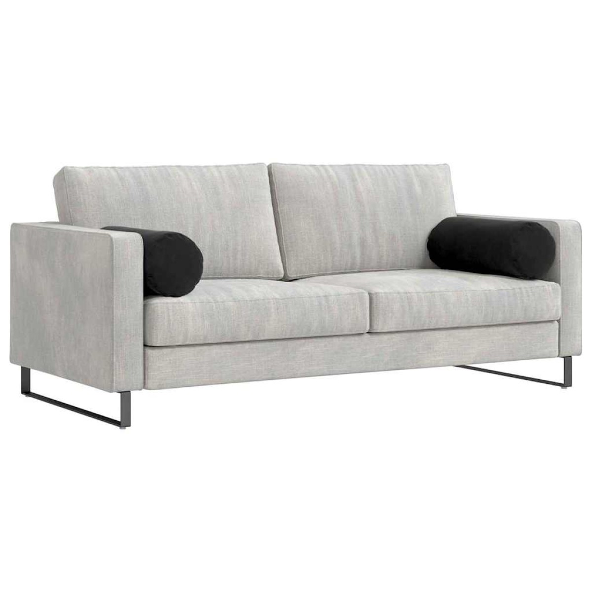 vidaXL Μαξιλάρια Στήριγμα 2 pcs Μαύρο Ø 25 x 70 cm