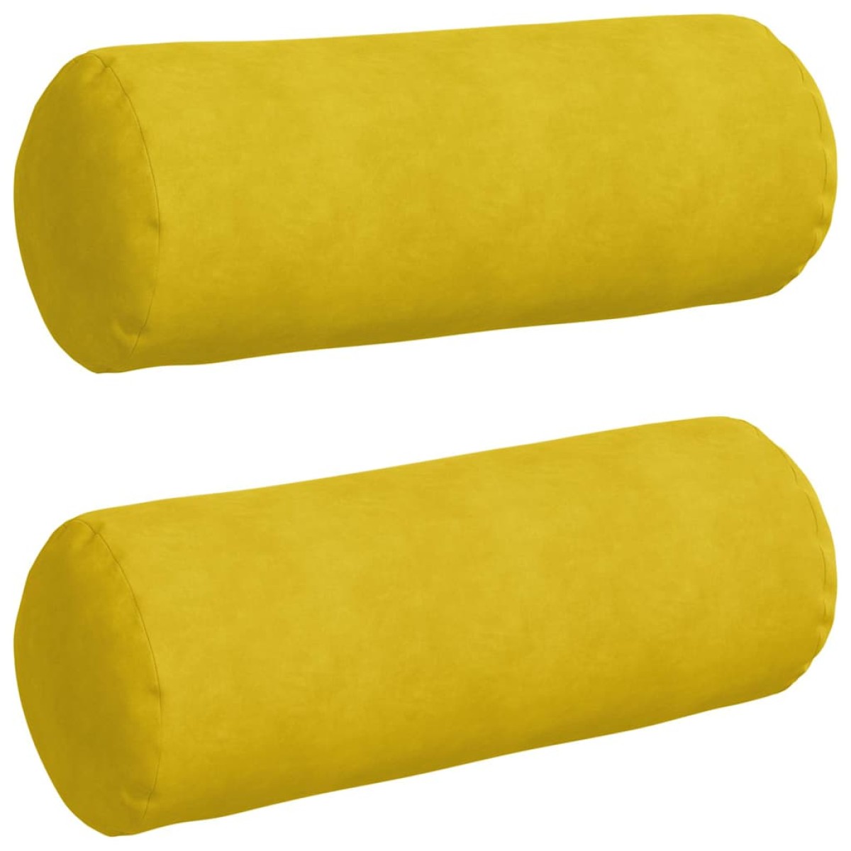 vidaXL Μαξιλάρια Στήριγμα 2 pcs Κίτρινο Ø 25 x 70 cm